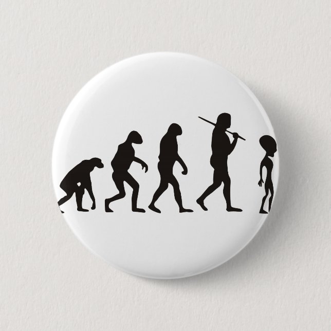 The Evolution Of Alien 6 Cm Round Badge (Front)