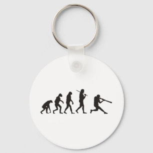 The Evolution Of Baseball Batter Key Ring