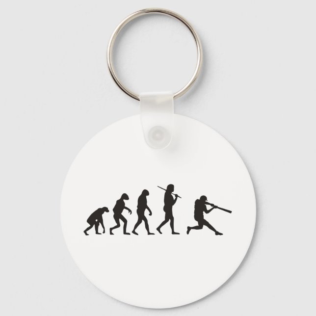 The Evolution Of Baseball Batter Key Ring (Front)