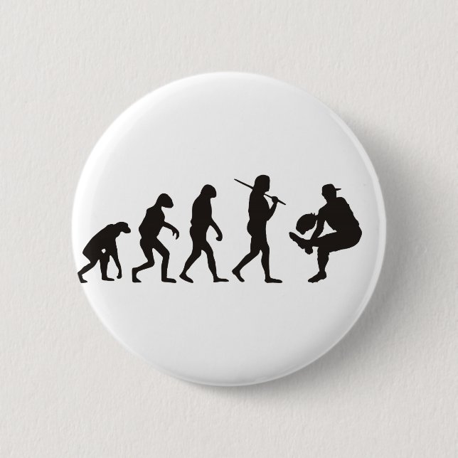 The Evolution Of Baseball Pitcher 6 Cm Round Badge (Front)