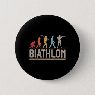 The Evolution Of Biathlon Target Shooting Xc Skiin 6 Cm Round Badge