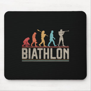 The Evolution Of Biathlon Target Shooting Xc Skiin Mouse Pad