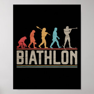 The Evolution Of Biathlon Target Shooting Xc Skiin Poster