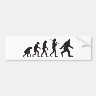The Evolution Of Bigfoot Bumper Sticker