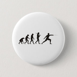 The Evolution Of Fencing 6 Cm Round Badge