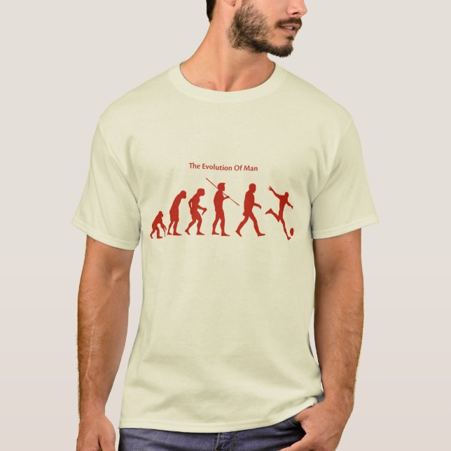 The Evolution of Man (Soccer) T-Shirt (Front)
