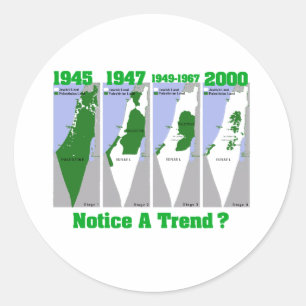 The Evolution of Palestine Classic Round Sticker