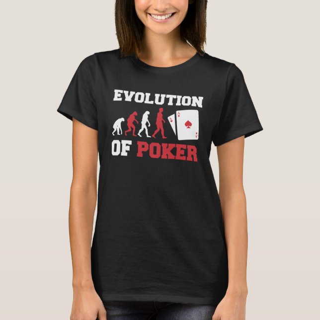 The Evolution Of Poker Pocket Aces  Poker T-Shirt (Front)