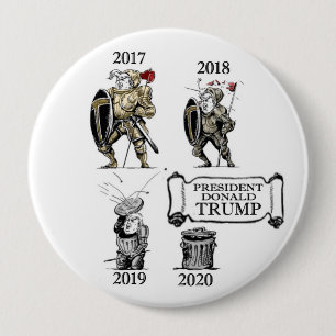 The Evolution of President Trump 10 Cm Round Badge