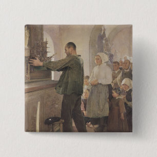 The Ex Voto, 1898 15 Cm Square Badge