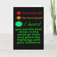 The examiner said -passed driving est