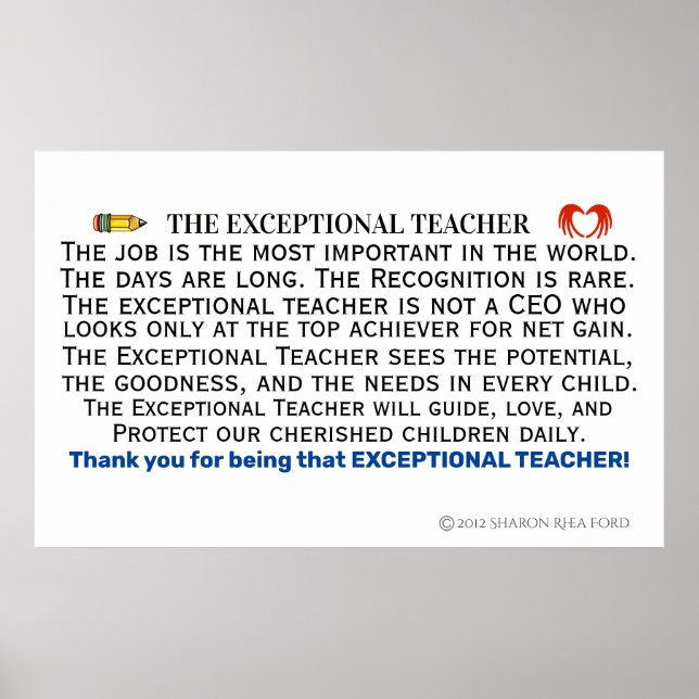 The Exceptional Teacher Poster REVISED (Front)