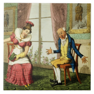 The Expostulation, pub. by G. Humphrey, 1821 (colo Tile