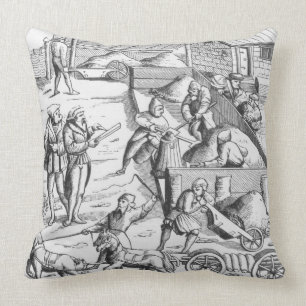 The extraction of metals, after a woodcut in 'Cosm Cushion