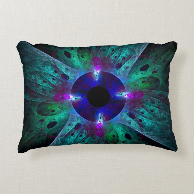 The Eye Abstract Art Accent Pillow (Front)