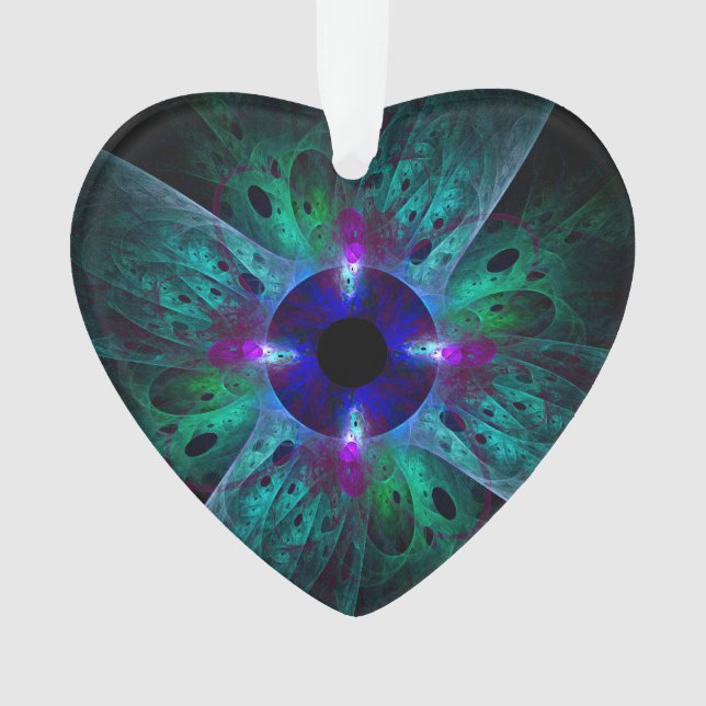 The Eye Abstract Art Acrylic Heart Ornament (Front)