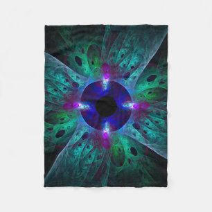 The Eye Abstract Art Fleece Blanket