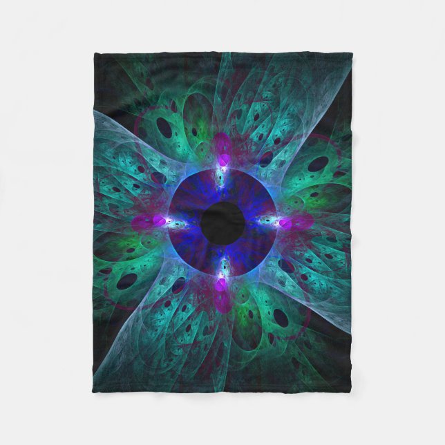 The Eye Abstract Art Fleece Blanket (Front)