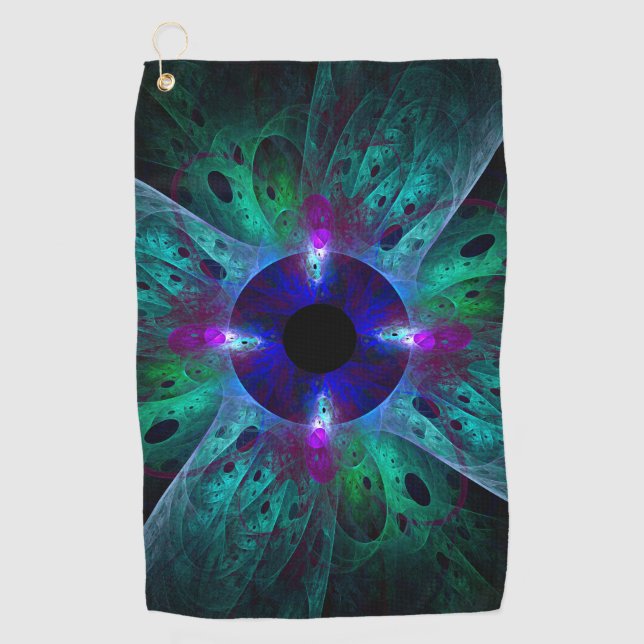 The Eye Abstract Art Golf Towel (Front)
