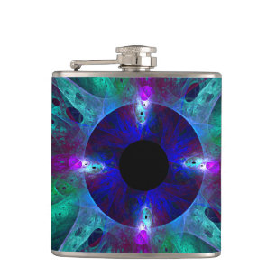The Eye Abstract Art Hip Flask