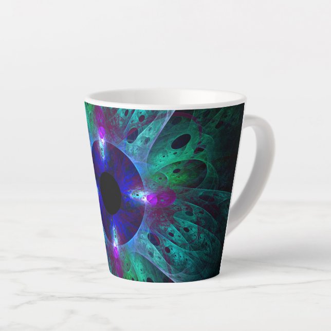 The Eye Abstract Art Latte Mug (Right Angle)