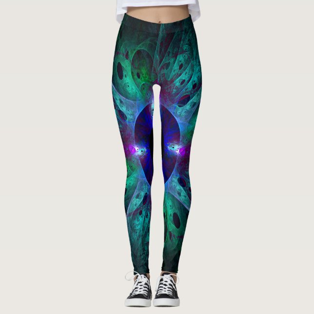 The Eye Abstract Art Leggings (Front)