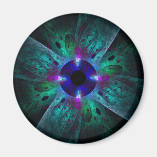 The Eye Abstract Art Round Magnet
