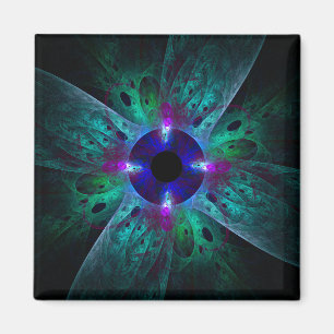 The Eye Abstract Art Square Magnet
