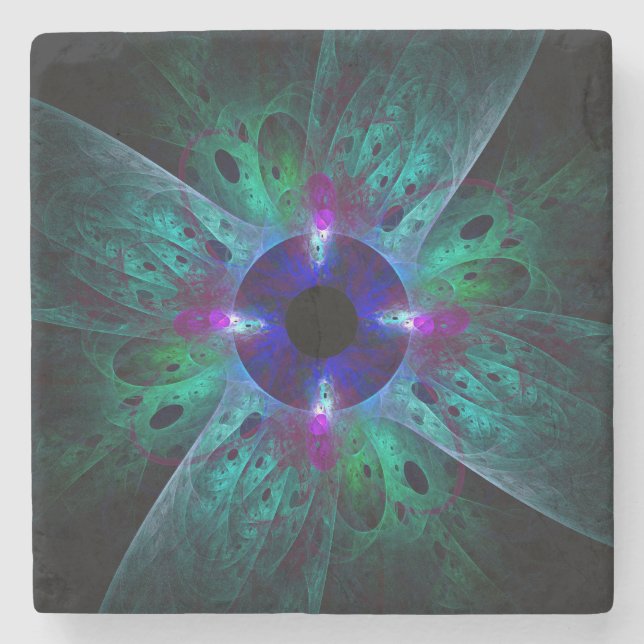 The Eye Abstract Art Stone Coaster (Front)