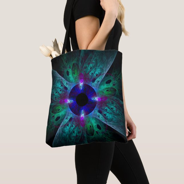 The Eye Abstract Art Tote Bag (Close Up)