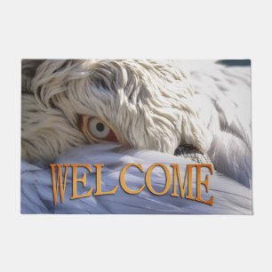 The Eye of a Pelican Welcome Doormat
