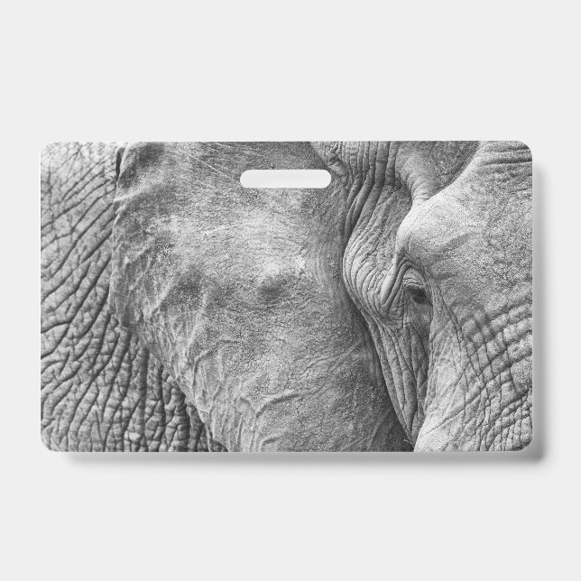 The eye of an elephant ID badge (Front)