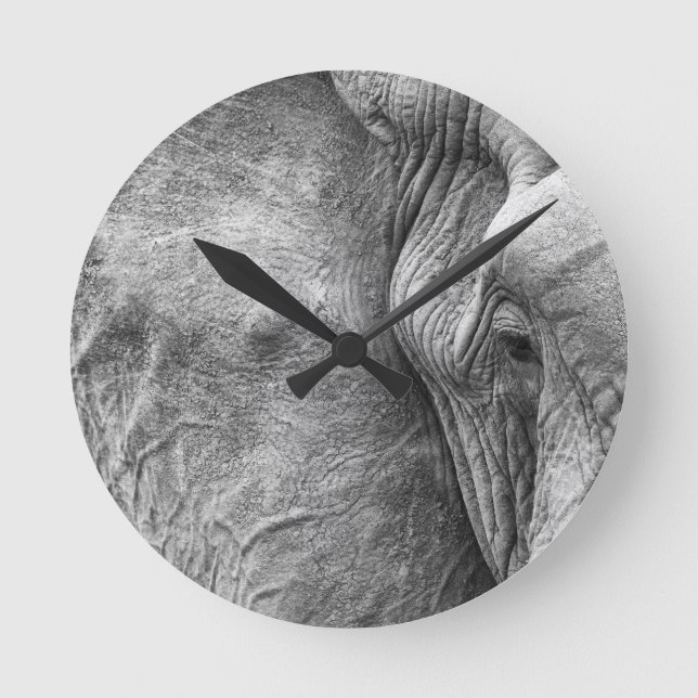 The eye of an elephant round clock (Front)