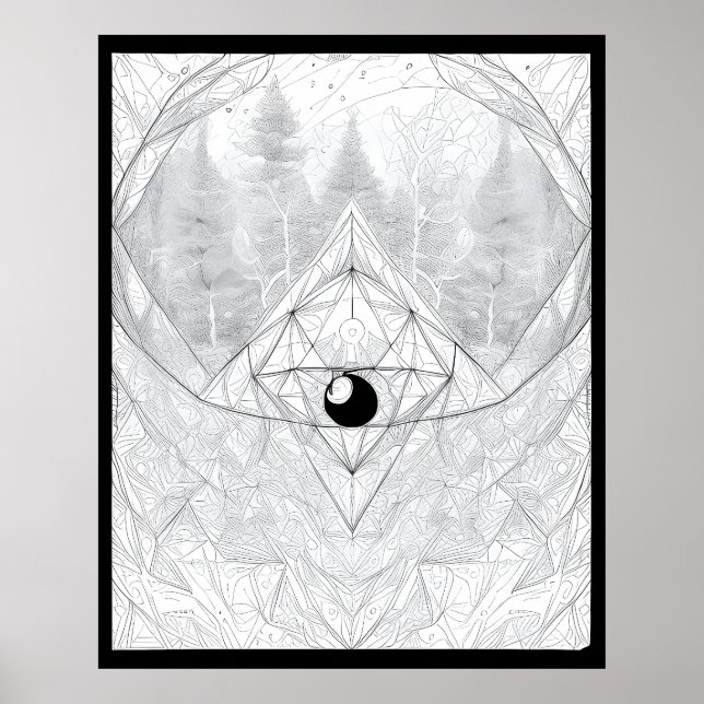 The Eye of Cosmic Forest Poster (Front)