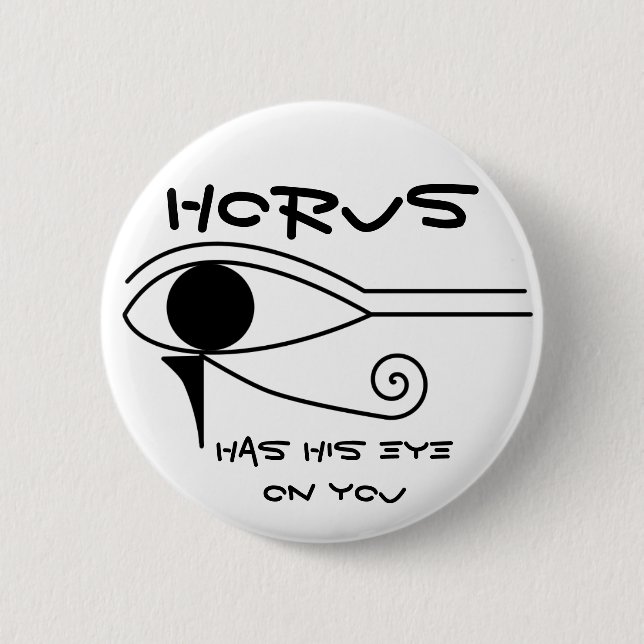The Eye of Horus 6 Cm Round Badge (Front)