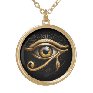 The Eye of Horus (Ancient Egyptian Amulet) Gold Plated Necklace