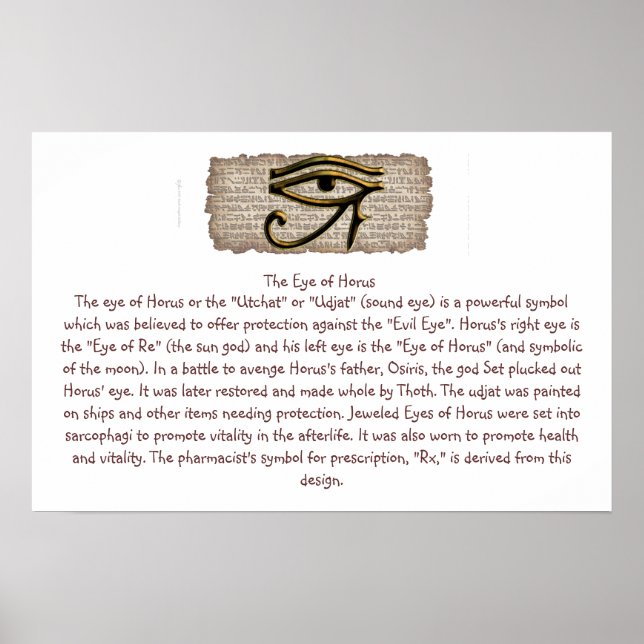 The Eye of Horus Info Poster (Front)