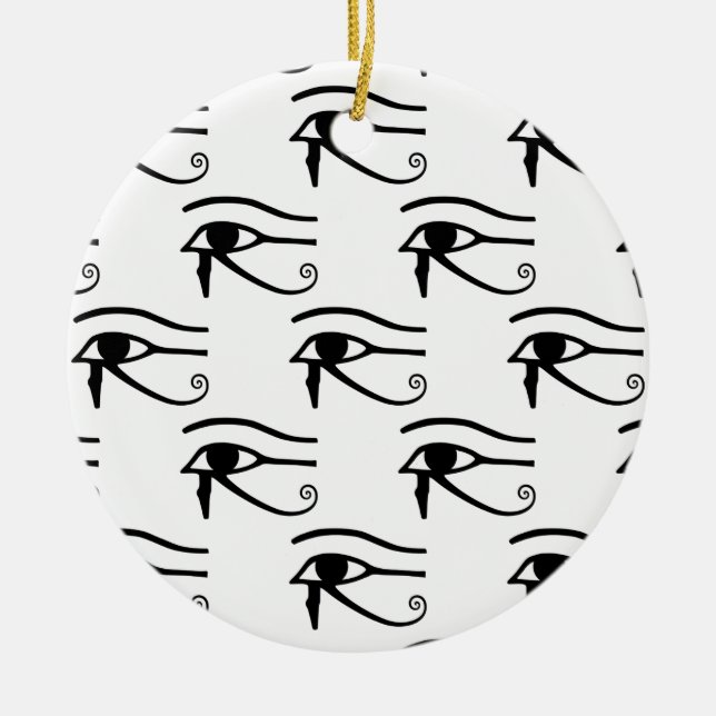 The Eye Of Horus Pattern Ceramic Tree Decoration (Front)