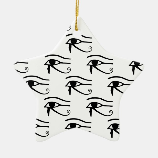 The Eye Of Horus Pattern Ceramic Tree Decoration (Front)