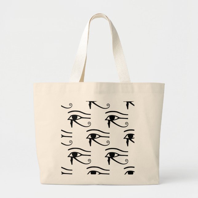 The Eye Of Horus Pattern Large Tote Bag (Front)