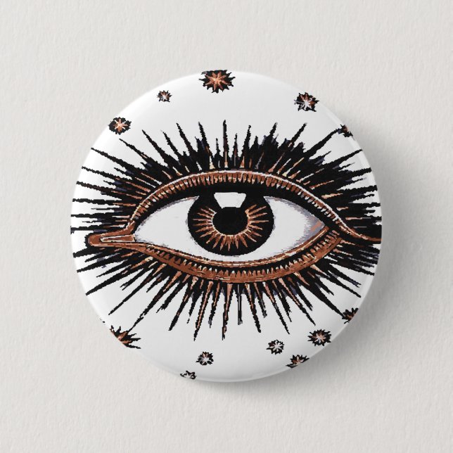 The Eye of Providence 6 Cm Round Badge (Front)