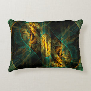 The Eye of the Jungle Abstract Art Accent Pillow