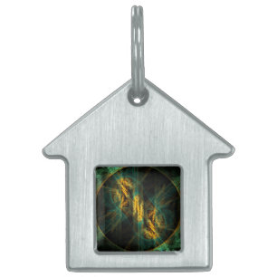 The Eye of the Jungle Abstract Art House Pet Tag