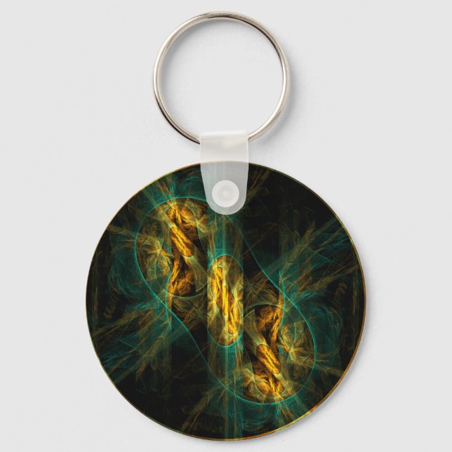 The Eye of the Jungle Abstract Art Keychain (Front)