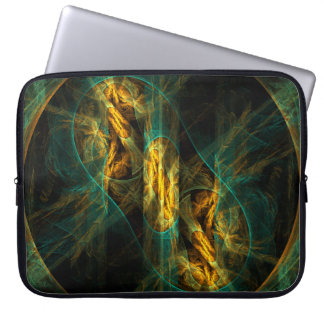 The Eye of the Jungle Abstract Art Laptop Sleeve