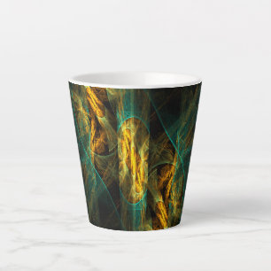 The Eye of the Jungle Abstract Art Latte Mug