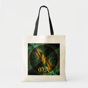 The Eye of the Jungle Abstract Art Monogram Bag