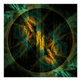 The Eye of the Jungle Abstract Art Poster