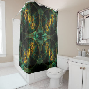 The Eye of the Jungle Abstract Art Shower Curtain