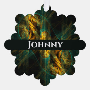 The Eye of the Jungle Abstract Art Tree Decoration Card